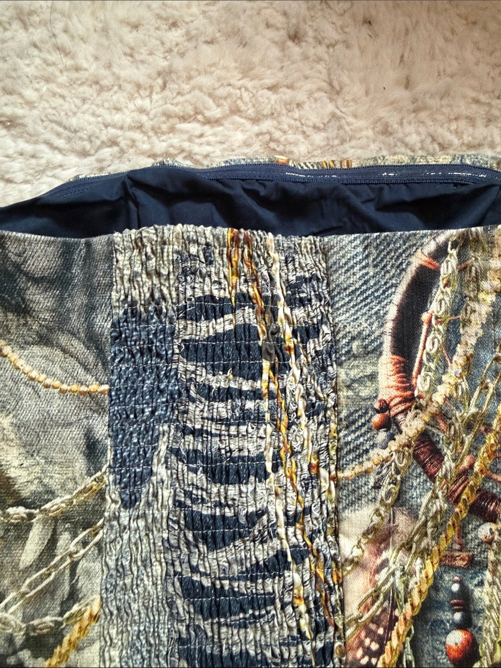 Heritage America Denim Bustier Top - Navy - Picture 3 of 5